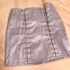 <3 Lace Up Purple Skirt <3